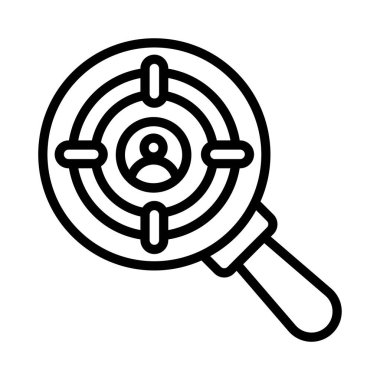 Hedef Seyirci Vektör ana hatları simgesi. Eps10 dosyası 