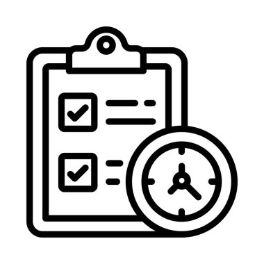 Proje Süresi Vektör ana hatları simgesi. Eps10 dosyası 