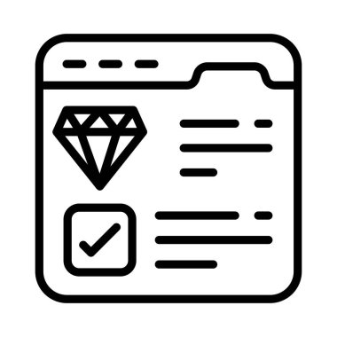 Premium İçerik Vektörü ana hatları simgesi. Eps10 dosyası 