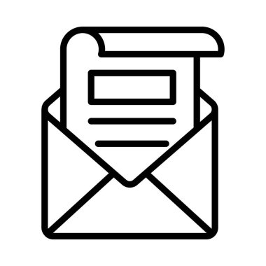 Haber Harfi Vektörü ana hatları simgesi. Eps10 dosyası 