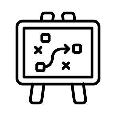 Pazarlama Planlama Vektörü ana hatları simgesi. Eps10 dosyası 