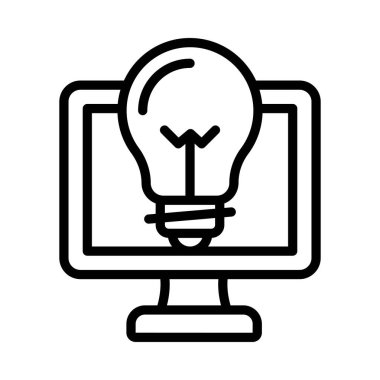 Fikir İçeriği Vektör ana hatları simgesi. Eps10 dosyası 