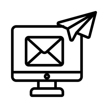 Doğrudan E- posta Vektörü özet simgesi. Eps10 dosyası 