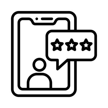 Müşteri Vektör Özet Simgesini Gözden Geçirdi. Eps10 dosyası 