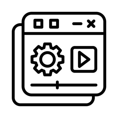 İçerik Geliştirme Vektörü ana hatları simgesi. Eps10 dosyası 