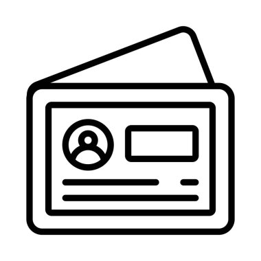 Business Card Vector ana hatları simgesi. Eps10 dosyası 