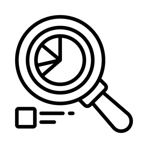 Pazar Araştırması Vektörü ana hatları simgesi. Eps10 dosyası 