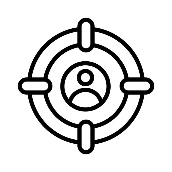 Müşteri Hedefi Vektör ana hatları simgesi. Eps10 dosyası 