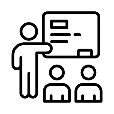 Yaratıcı Öğretici Vektör ana hatları simgesi. Eps10 dosyası 