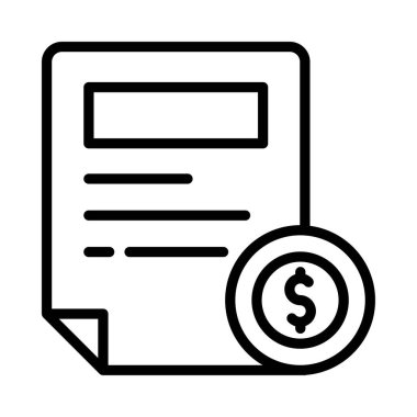 Yıllık Ücret Vektörü ana hatları simgesi. Eps10 dosyası 