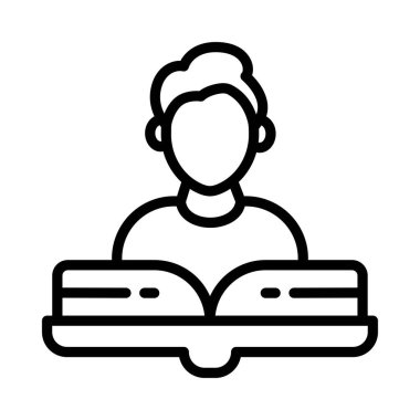 Vektör ana hatları simgesi okunuyor. Eps10 dosyası 