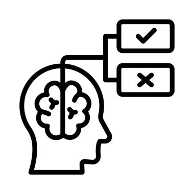 Karar Verme Vektörü özet simgesi oluşturma. Eps10 dosyası 