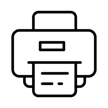 Yazıcı Vektör ana hatları simgesi. Eps10 dosyası 