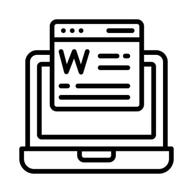 Wikipedia Vektör ana hatları simgesi. Eps10 dosyası 