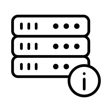 Sunucu Bilgi Vektörü özet simgesi. Eps10 dosyası 