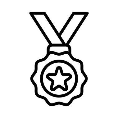 Madalya Vektörü ana hatları simgesi. Eps10 dosyası 