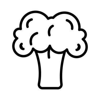 Brokoli Vektörü ana hatları simgesi. Eps10 dosyası 