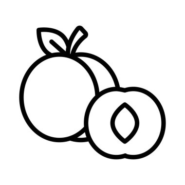 Nektarin Vektörü ana hatları simgesi. Eps10 dosyası 