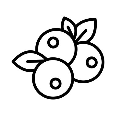 Yabanmersini Vektörü ana hatları simgesi. Eps10 dosyası 