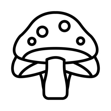 Mantar Vektörü ana hatları simgesi. Eps10 dosyası 