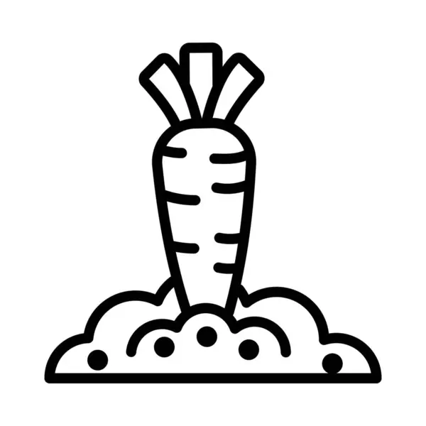 Turp Yetiştirme Vektörü ana hatları simgesi. Eps10 dosyası 