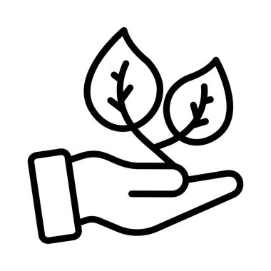 Ekoloji Vektörü ana hatları simgesi. Eps10 dosyası 