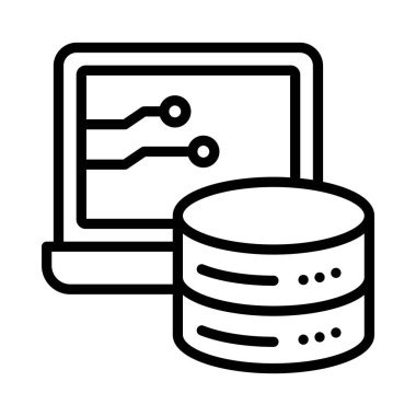 Büyük Veri Vektörü ana hatları simgesi. Eps10 dosyası 