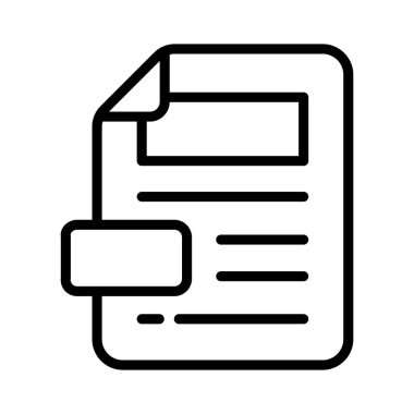 Dosya Vektörü ana hatları simgesi. Eps10 dosyası 