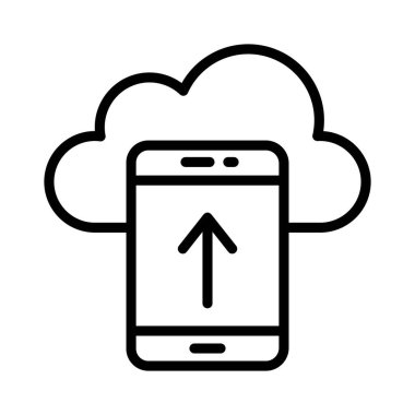 Bulut Teknolojisi Vektör ana hatları simgesi. Eps10 dosyası 