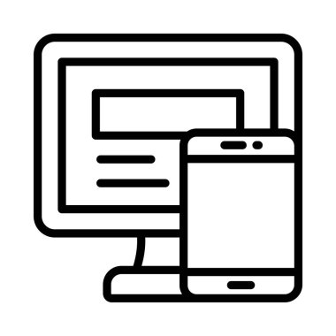 Yanıt Vektör ana hatları simgesi. Eps10 dosyası 