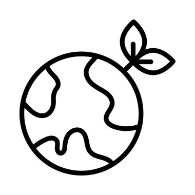 Ekoloji Vektörü ana hatları simgesi. Eps10 dosyası 