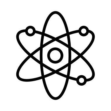 Atom Vektörü ana hatları simgesi. Eps10 dosyası 