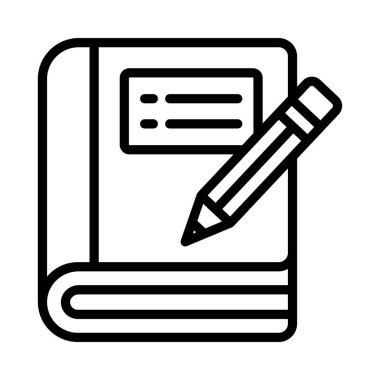 Kitap Vektörü ana hatları simgesi. Eps10 dosyası 