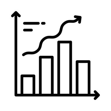 İlerici Grafik Vektörü ana hatları simgesi. Eps10 dosyası 