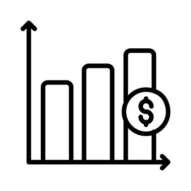 Değer Vektörü ana hatları simgesi. Eps10 dosyası 