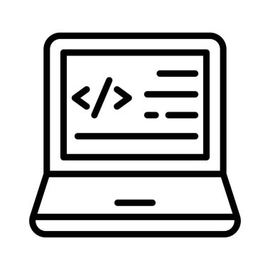 Geliştirme Vektörü ana hatları simgesi. Eps10 dosyası 