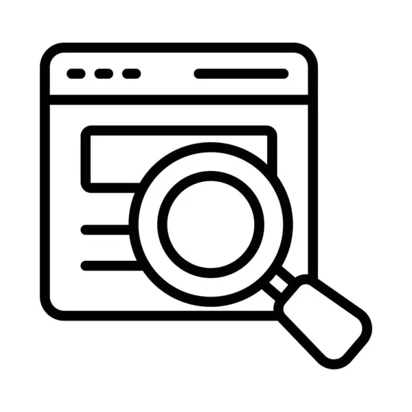 Araştırma Vektörü ana hatları simgesi. Eps10 dosyası 