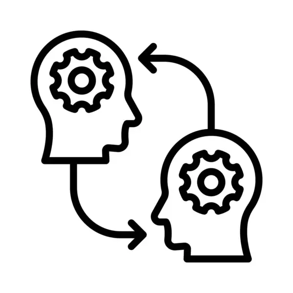 Takım çalışması Vektör ana hatları simgesi. Eps10 dosyası 