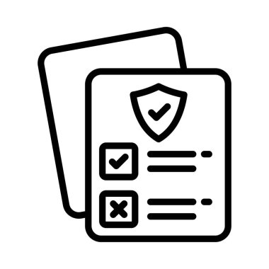 Politika Belgeleri Vektör ana hatları simgesi. Eps10 dosyası 