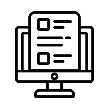 Çevrimiçi Talep Vektörü ana hatları simgesi. Eps10 dosyası 