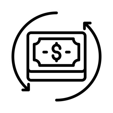 Cash Flow Vektör ana hatları simgesi. Eps10 dosyası 