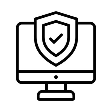 Sistem Sigortası Vektör ana hatları simgesi. Eps10 dosyası 