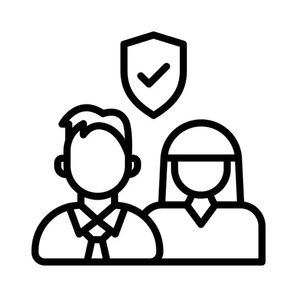 Aile Sigortası Vektörü ana hatları simgesi. Eps10 dosyası 