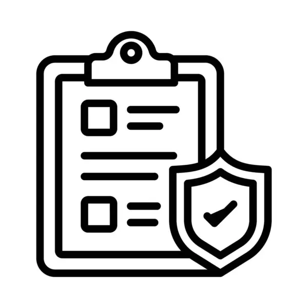 Sigorta Kağıt Vektörü ana hatları simgesi. Eps10 dosyası 