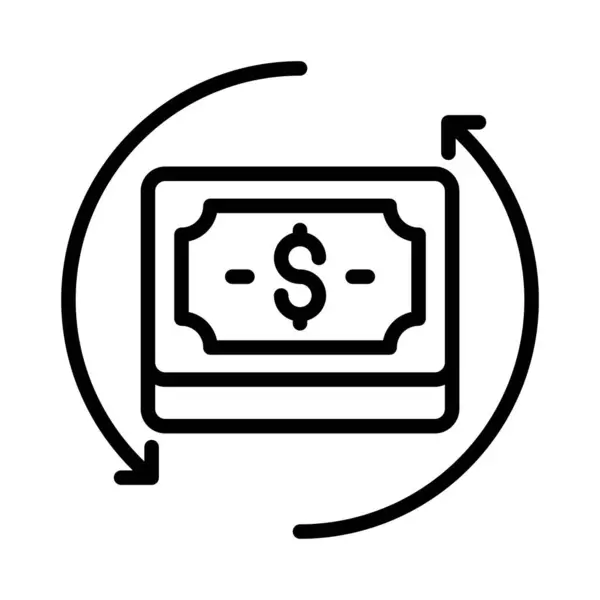 Cash Flow Vektör ana hatları simgesi. Eps10 dosyası 