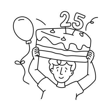 Pasta dilimi vektör taslağı çizimleri. EPS 10 dosyası