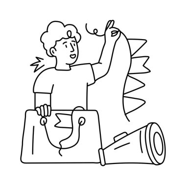 Hazırlama vektörü taslağı çizimleri. EPS 10 dosyası