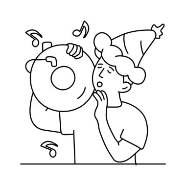 CD vektör çizimi çizimleri. EPS 10 dosyası