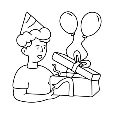 Hediye vektör çizimi çizimleri. EPS 10 dosyası