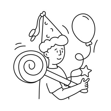 Balon vektör taslağı çizimleri. EPS 10 dosyası